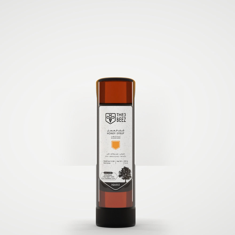 شراب العسل بماء الزهر - 500 غرام - ضغّاط - The3Beez