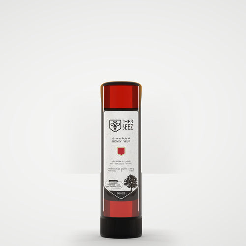 Honey Syrup with Cardamom & Saffron - 500 g - Squeeze Bottle - The3Beez