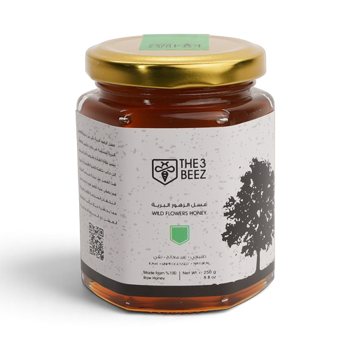 عسل الزهور البرية - 250 غرام - The3Beez
